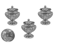 Set of 3 Indian Colonial Casters Circa 1860